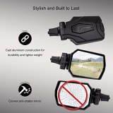 Tusk Low Profile Roll Cage Clamp Pivot Folding Mirror Kit  UTVS0110724