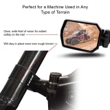 Tusk Low Profile Roll Cage Clamp Pivot Folding Mirror Kit  UTVS0110724