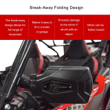 Tusk Low Profile Roll Cage Clamp Pivot Folding Mirror Kit  UTVS0110724