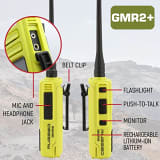 Rugged Radios High Visibility GMR2 PLUS Emergency Radio Bundle  UTVS0110730