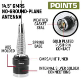 Rugged Radios Rambler G4 GMRS Mobile Radio with Antenna - Radio Kit  UTVS0111725