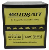 Motobatt Batteries MFX14H-BS Replacement MF AGM Battery  UTVS0112579