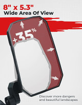 Kemimoto Polaris RZR / Can-Am Maverick X3 / Honda / Kawasaki / CFMOTO Aluminum Side Mirrors  UTVS0113312