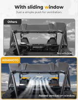 Kemimoto Polaris RZR XP 1000 Vented Clear Rear Windshield  UTVS0113413