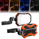 Kemimoto CNC UTV Mirror X w/ Integrated Light Mount for 1.65"-2" Roll Bars (1Pair)  UTVS0113478-MAIN