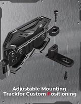 Kemimoto CNC UTV Mirror X w/ Integrated Light Mount for 1.65"-2" Roll Bars (1Pair)  UTVS0113478-MAIN