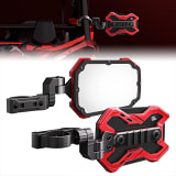 Kemimoto CNC UTV Mirror X w/ Integrated Light Mount for 1.65"-2" Roll Bars (1Pair)  UTVS0113478-MAIN