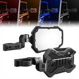 Kemimoto CNC UTV Mirror X w/ Integrated Light Mount for 1.65"-2" Roll Bars (1Pair)  UTVS0113478-MAIN