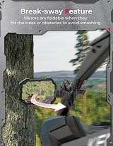 Kemimoto CNC UTV Mirror X w/ Integrated Light Mount for 1.65"-2" Roll Bars (1Pair)  UTVS0113478-MAIN