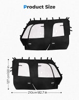 Kemimoto Tracker 800SX Crew Soft Cab Enclosure Doors  UTVS0113578