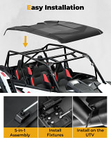 Kemimoto 2024-2025 Polaris RZR XP 4 1000 5-in-1 Hard Plastic Roof (4 Doors)  UTVS0113726