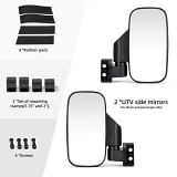 Kemimoto UTV Side View High Impact Convex Mirror for 1.7"-2" Roll Bars  UTVS0114110