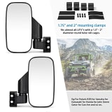 Kemimoto UTV Side View High Impact Convex Mirror for 1.7"-2" Roll Bars  UTVS0114110