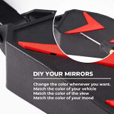 Kemimoto Kawasaki Color Side View Mirrors for 1.75" Roll Bar  UTVS0114369