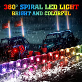 Kemimoto 3FT Spiral Whip Lights w/ Bluetooth Control (2 pcs.)  UTVS0114413-MAIN