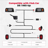 Kemimoto Club Car DS 12V Street LED Light Kit  UTVS0115064