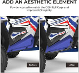 Kemimoto Polaris RZR Lower Half Door Insert Panels & Nerf Bars Rock Sliders  UTVS0115160
