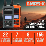 Rugged Radios GMR5-X Waterproof w/ XL Battery 5W GMRS Handheld Radio (2-Pack)  UTVS0131310-MAIN