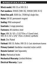 WARN Industries VRX Synthetic UTV Winch 35-S 208210