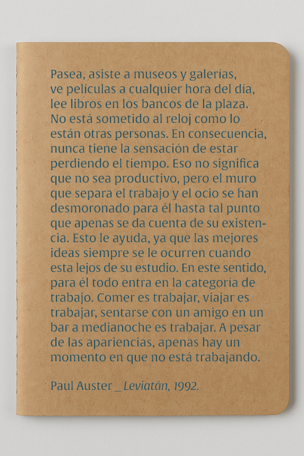 Cuaderno Paul Auster - Tapa