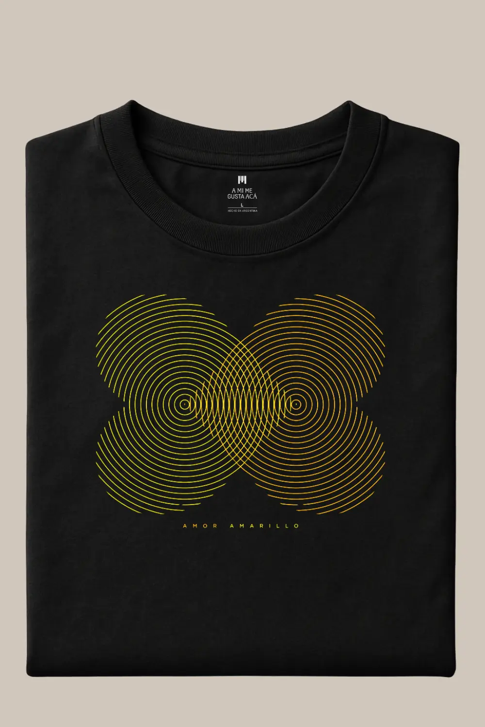 Remera Métrica — Gustavo Cerati · Amor Amarillo (producto)