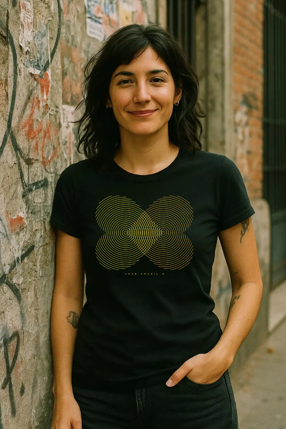 Remera mujer Gustavo Cerati – Amor Amarillo