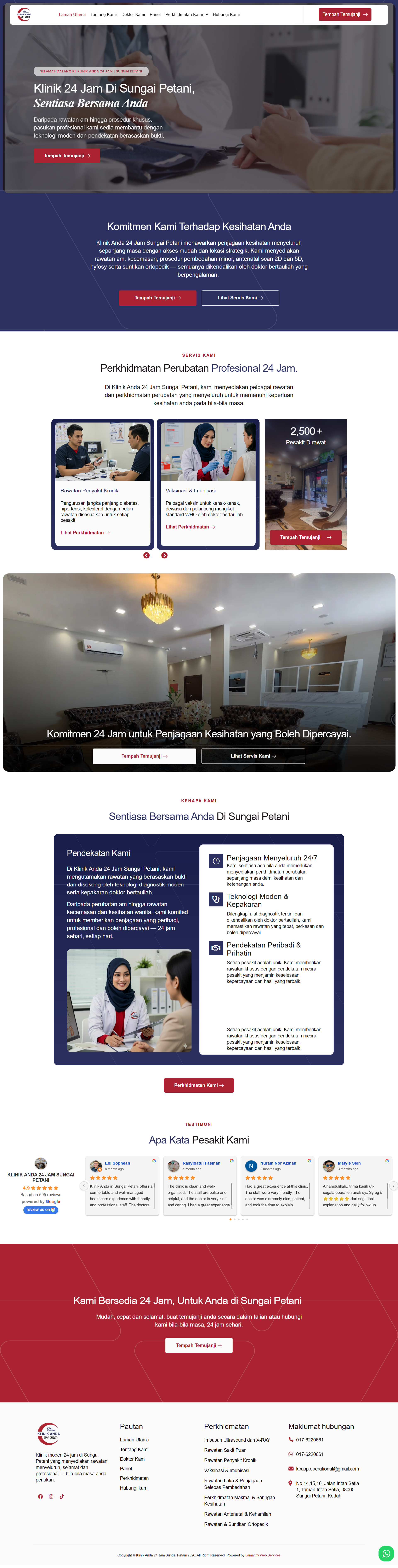 Klinik Anda — Full Page Design Preview