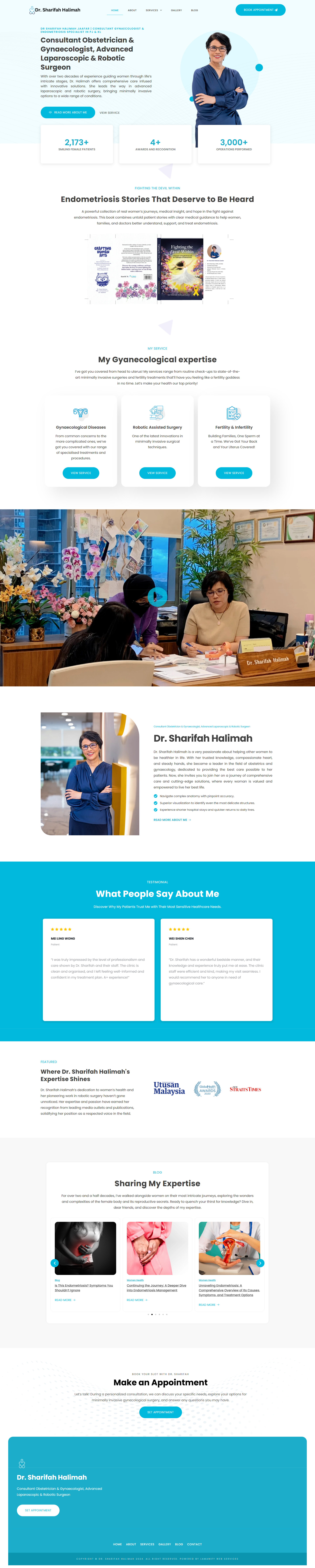Dr. Sharifah Halimah — Full Page Design Preview