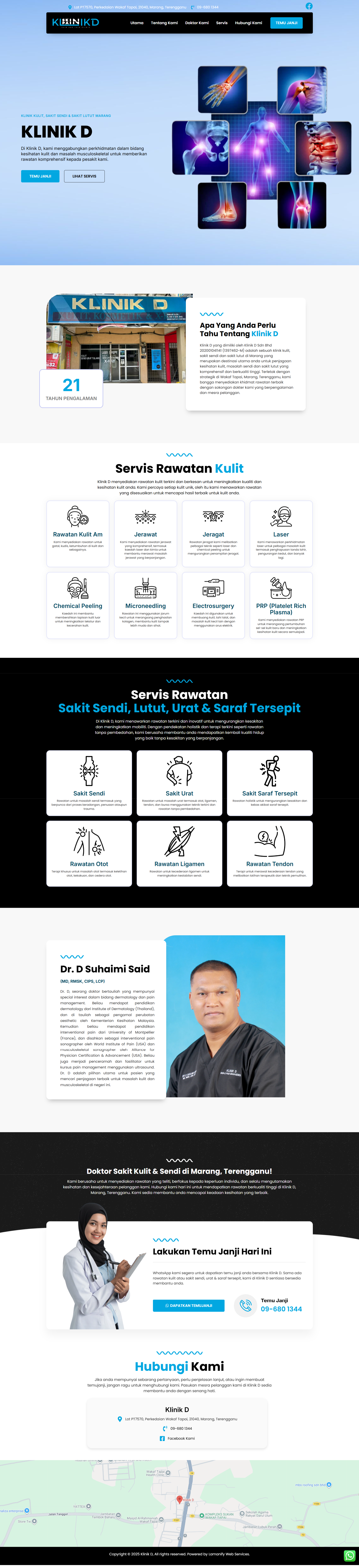 Klinik-D — Full Page Design Preview