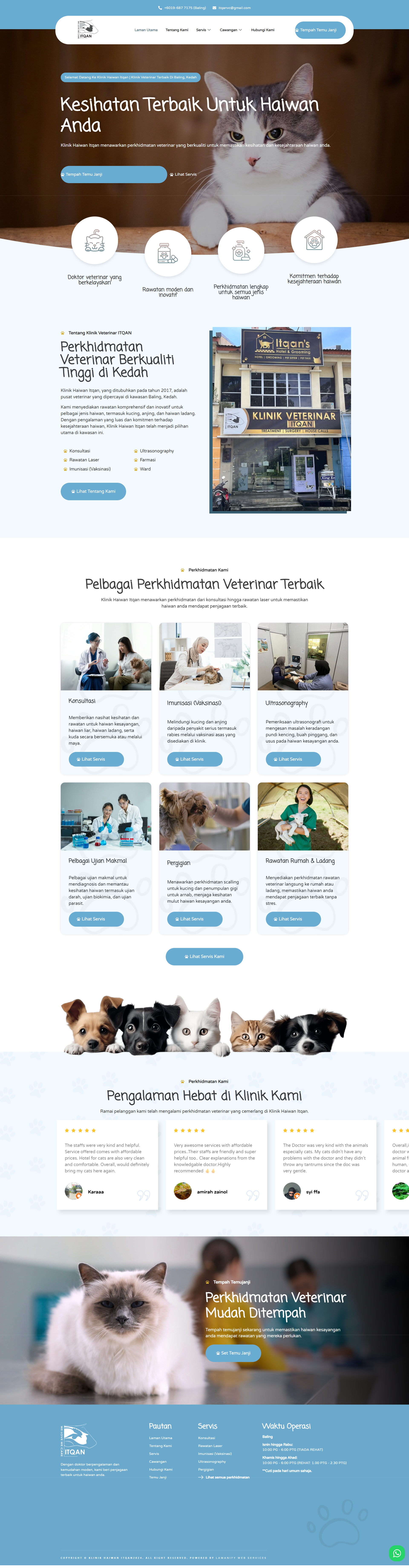 Klinik Itqan — Full Page Design Preview