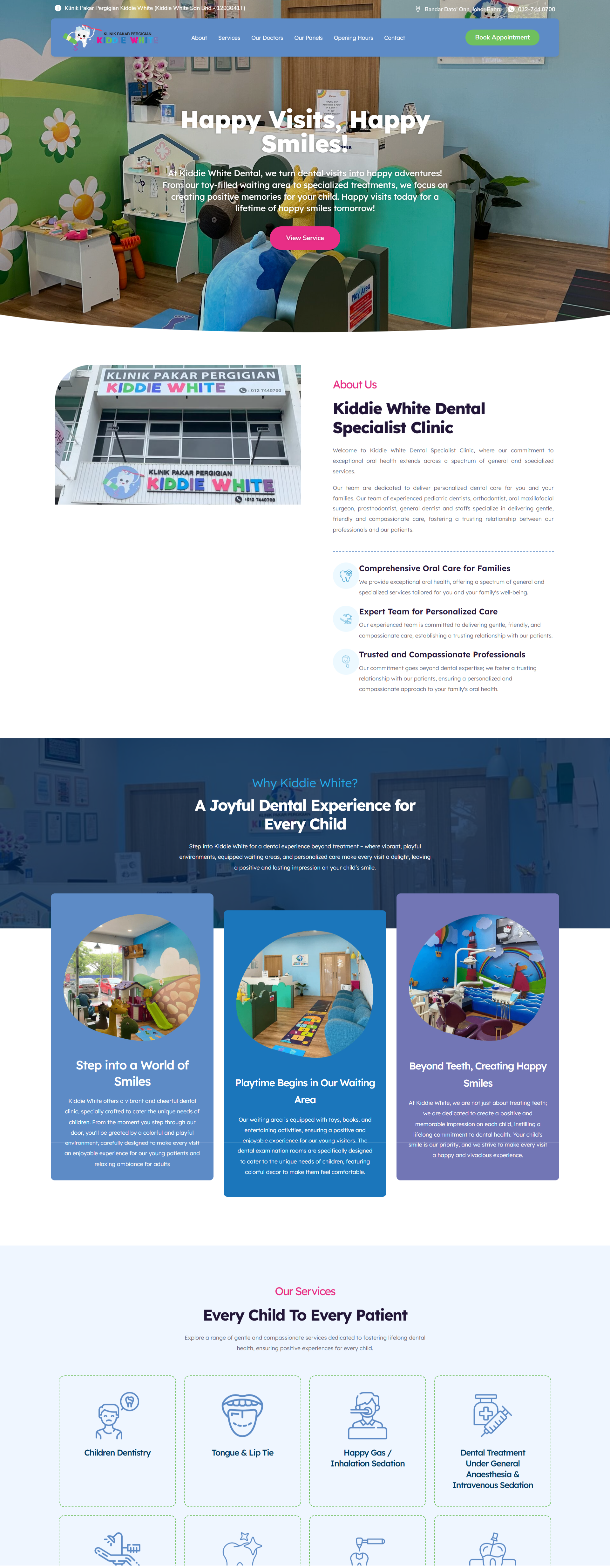 Kiddie White — Full Page Design Preview