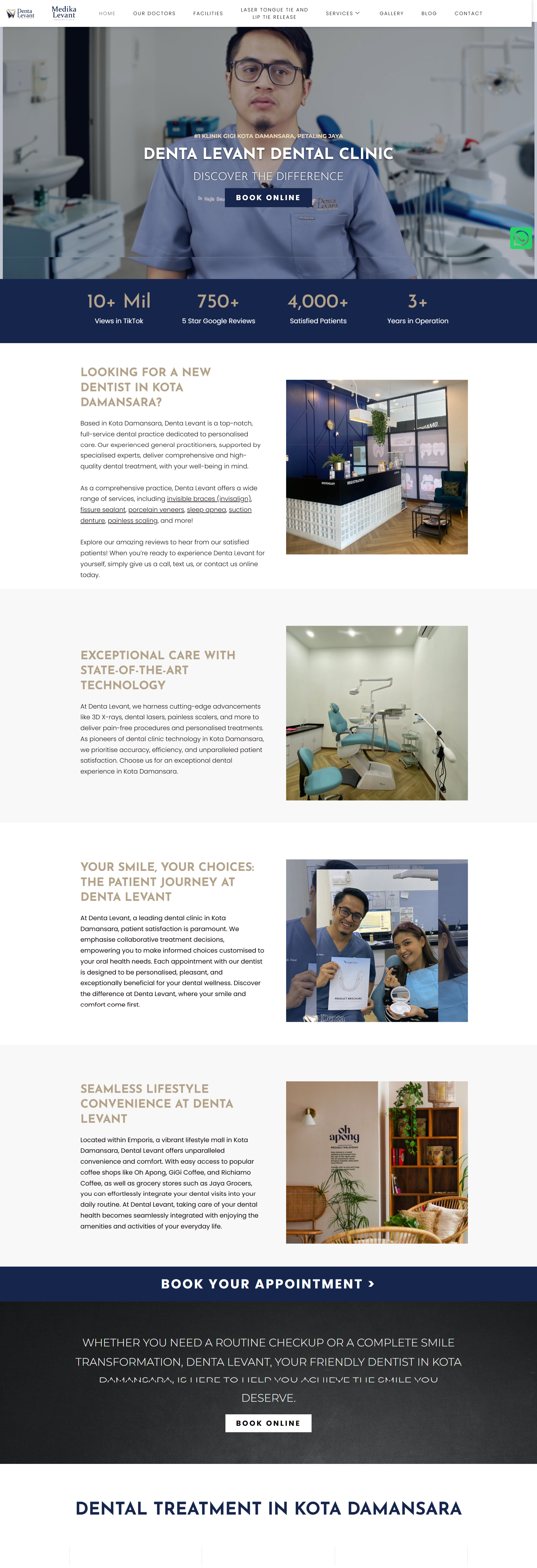 Denta Levant — Full Page Design Preview