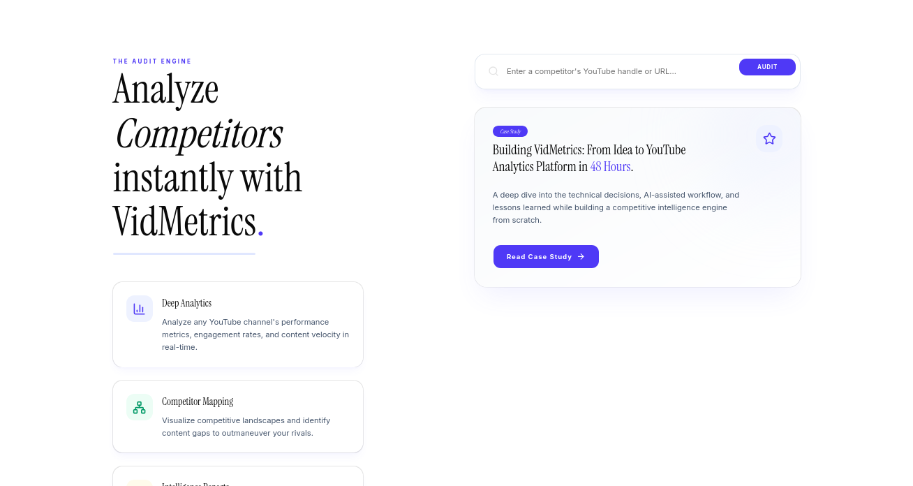 VidMetrics Dashboard 2