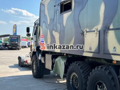 В Казани заметили стоянку грузовиков-участников «Шелкового пути» — фото