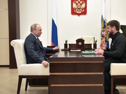 Путин наградил главу Чечни почетной грамотой за вклад в общественно значимые мероприятия