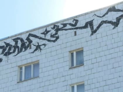 Вандалы разрисовали фасад многоэтажки на Назарбаева в Казани