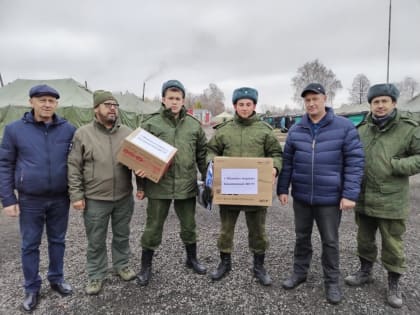 Глава Алькеевского района навестил мобилизованных татарстанцев в Казани