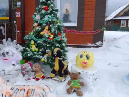 Новогоднее оформление Средненыртинского сельского клуба