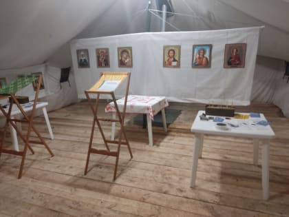 Руководитель епархиального отдела по взаимодействию с Вооруженными силами совершил молебен в пункте сбора мобилизованных военнослужащих