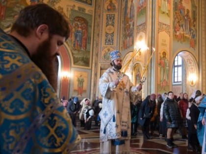 В праздник Введения во храм Пресвятой Богородицы епископ Мефодий совершил Литургию в Кафедральном соборе Альметьевска