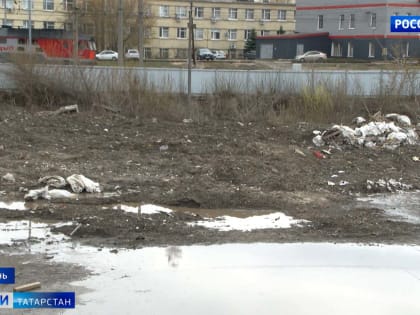 В Вахитовском районе Казани обнаружили несанкционированную снежную свалку