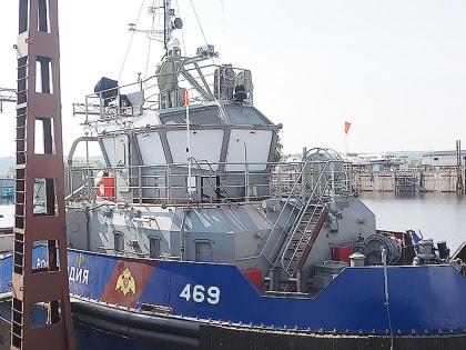 В Татарстане спустили на воду судно для Росгвардии