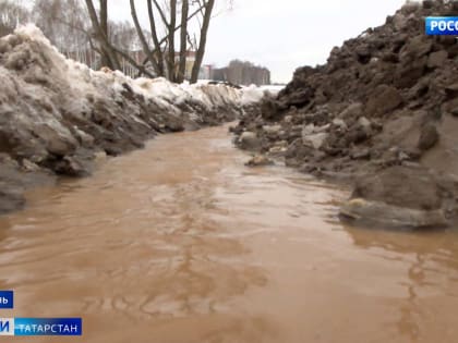 В Татарстане теплая погода привела к первым подтоплениям