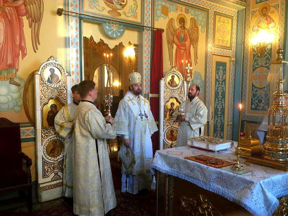 В канун праздника Вознесения Господня епископ Мефодий совершил Всенощное бдение в Кафедральном соборе Альметьевска