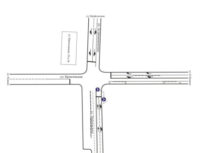 В Казани изменится схема движения на перекрестке улиц Кремлевская и Лобачевского