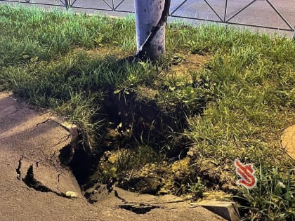 Провалившуюся казанскую велодорожку огородили