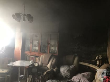 На пожаре в зеленодольской высотке пострадали два пожилых человека