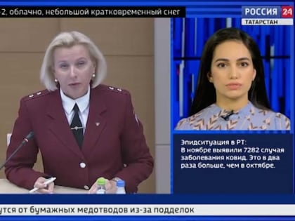 В Татарстане заболеваемость коронавирусом в ноябре выросла в 2 раза