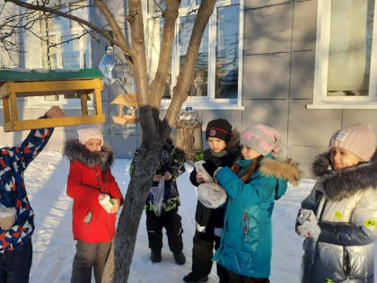 Юные нурлатцы открыли птичью столовую