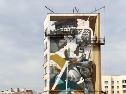 Альметьевск к концу сентября украсит еще один мурал в гиперреалистичном стиле